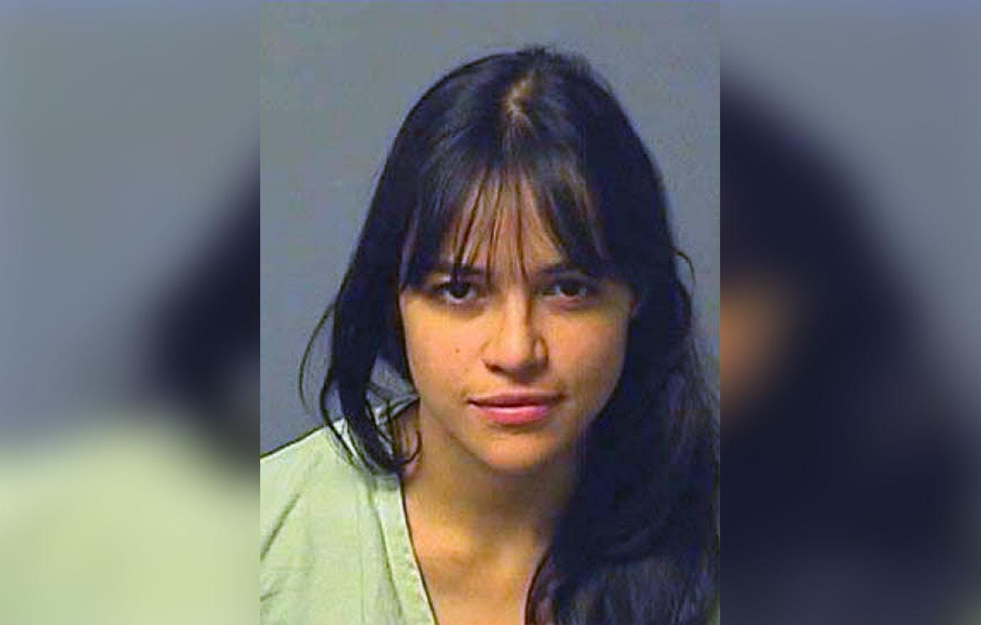 In this handout image provided by the Los Angeles County Sheriff's Department, actress Michelle Rodriguez posed for her mug shot photo after she checked into the Los Angeles Century Regional Detention Facility December 23, 2007 in Los Angeles, California. Rodriguez is sentanced for a 180 days prison term for a probation violation in a hit-and-run case.