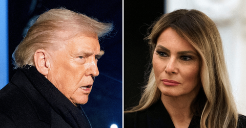 Split photo of Donald Trump, Melania Trump