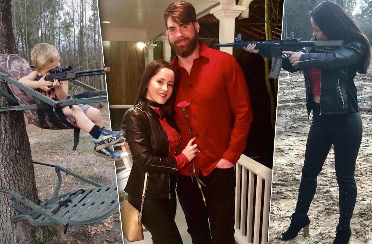 //jenelle evans son holding gun david eason fired teen mom  pp