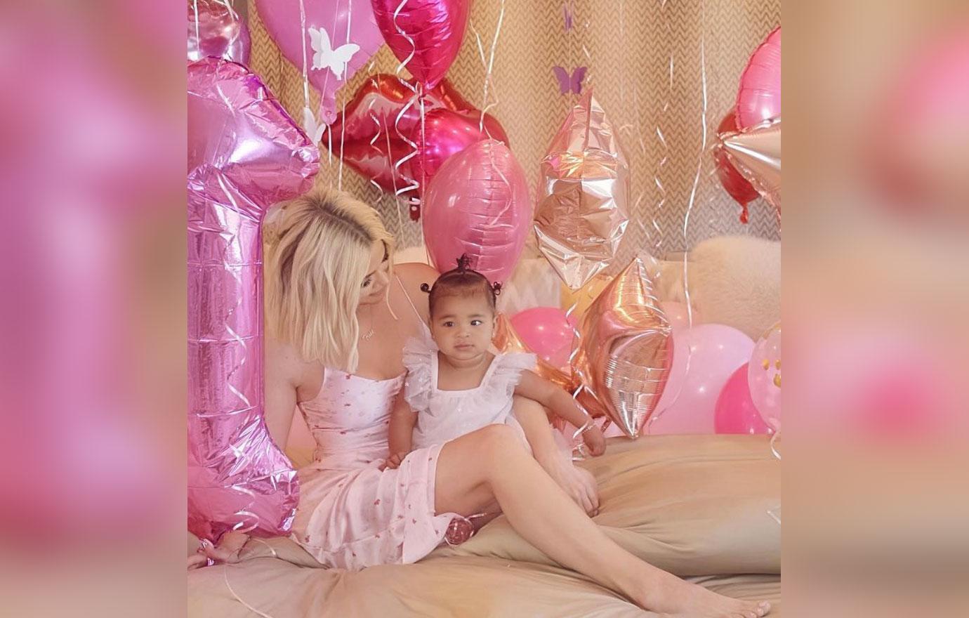 Khloé Kardashian Ignored Tristan Thompson at True's First Birthday Party -  Details on Party, Decor, and Food