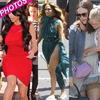 Celebrities caught flashing their Spanx in public