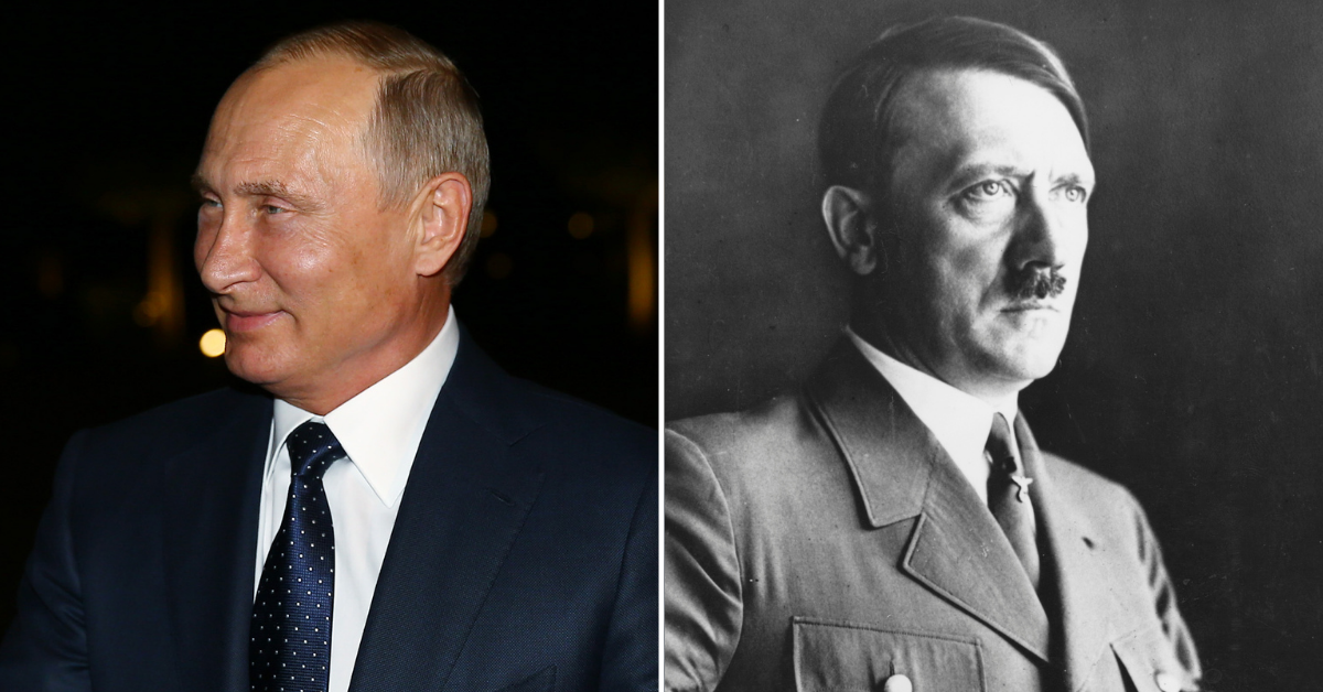 Vladimir Putin Compared To Adolf Hitler In Scathing Polish Banner