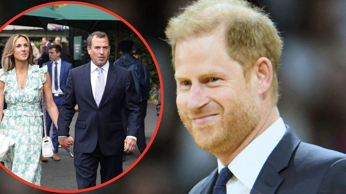 Photo of Prince Harry, Peter Phillips & Harriet Sperling