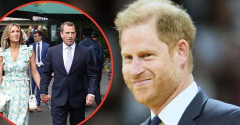 Photo of Prince Harry, Peter Phillips & Harriet Sperling