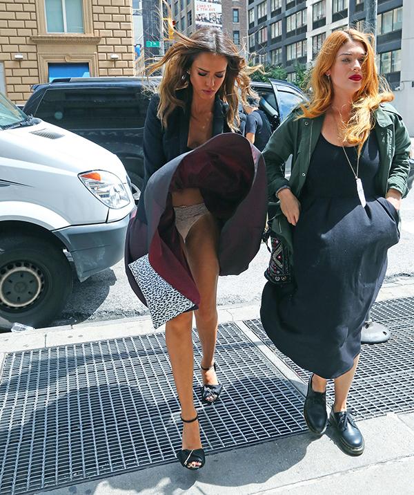 Jessica Alba's Wardrobe Malfunction: Actress Accidentally Flashes