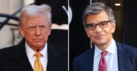 Composite photo of Donald Trump, George Stephanopoulos