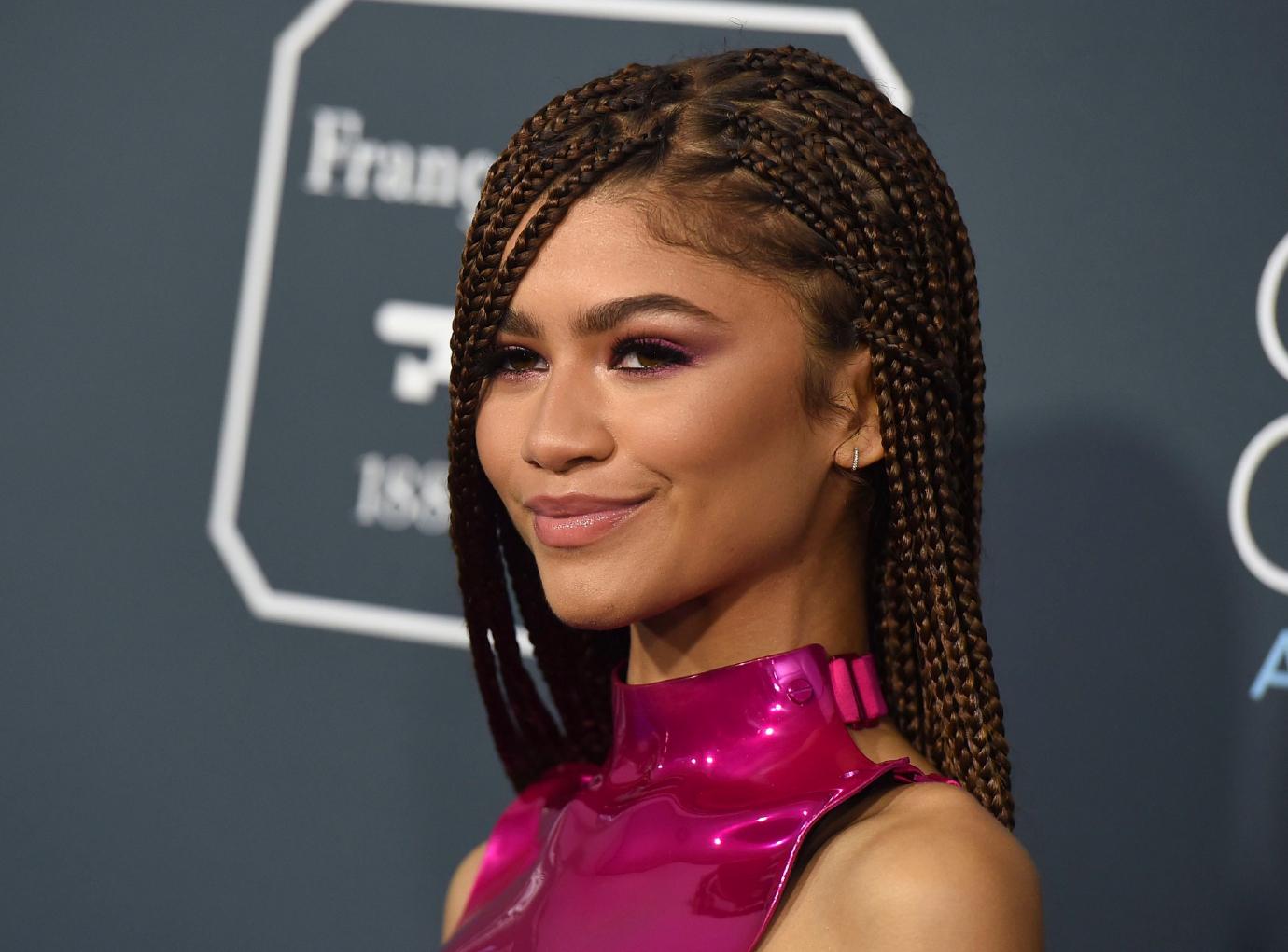 Zendaya in a magenta gown at the 2020 Critic's Choice Awards