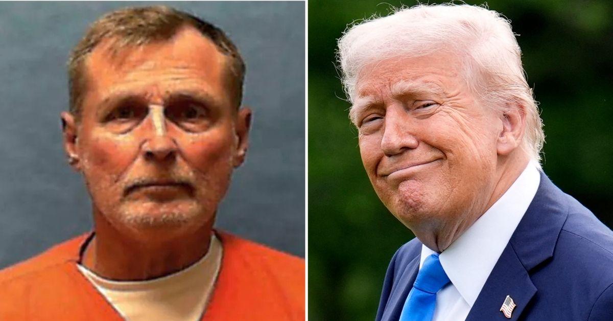 split photo of Glen Rogers, Donald Trump