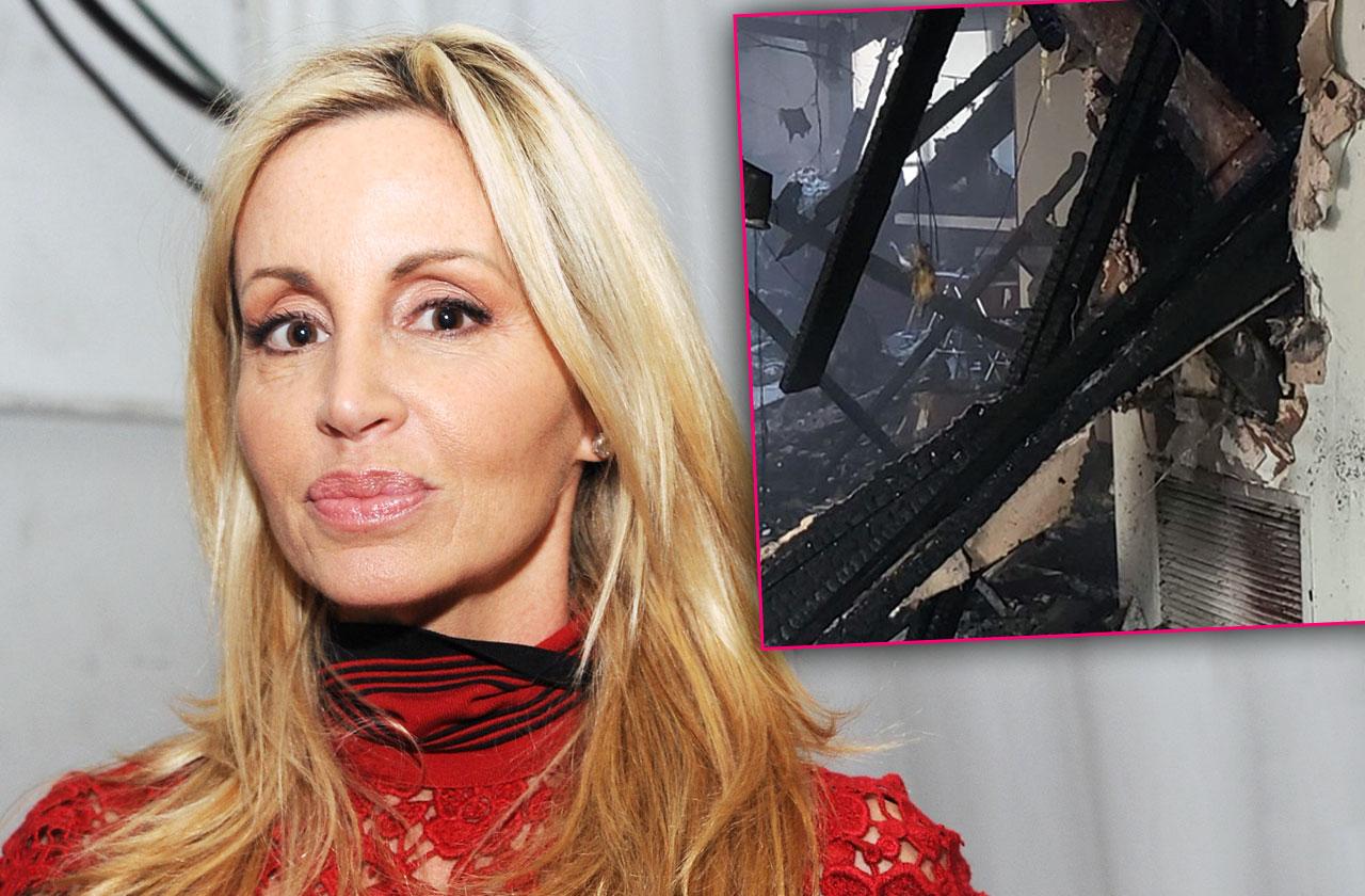 RHOBH Camille Grammer Still Living Trailer Home Malibu Fires