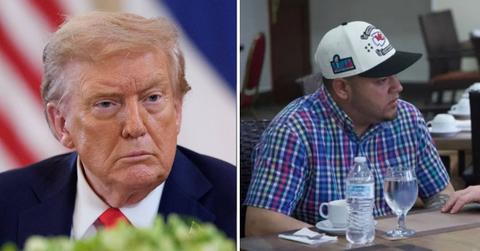 Composite photo of Donald Trump and Kilmar Abrego Garcia