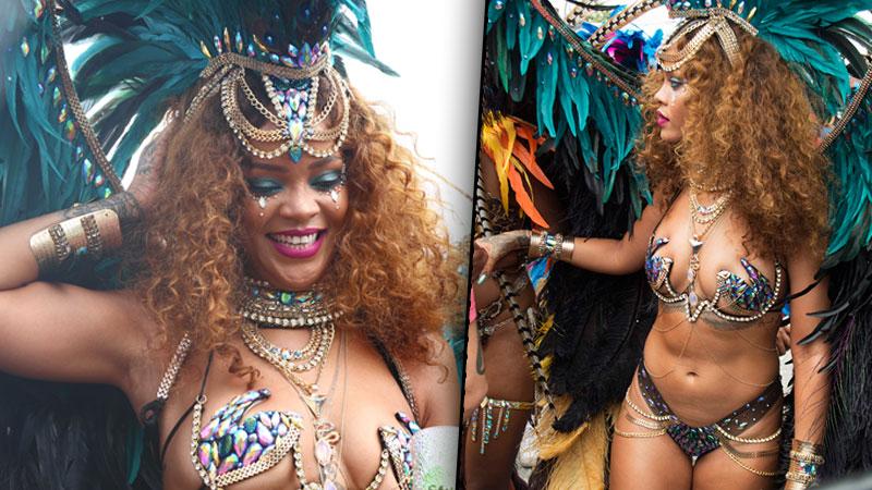 //almost nude rihanna celebrates crop over barbados pp