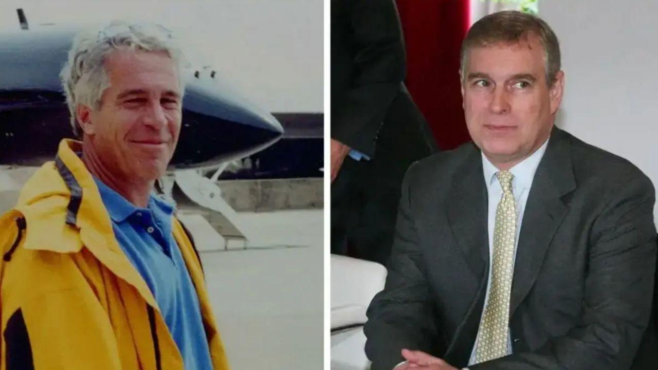 Photo of Jeffrey Epstein and Andrew Mountbatten Windsor