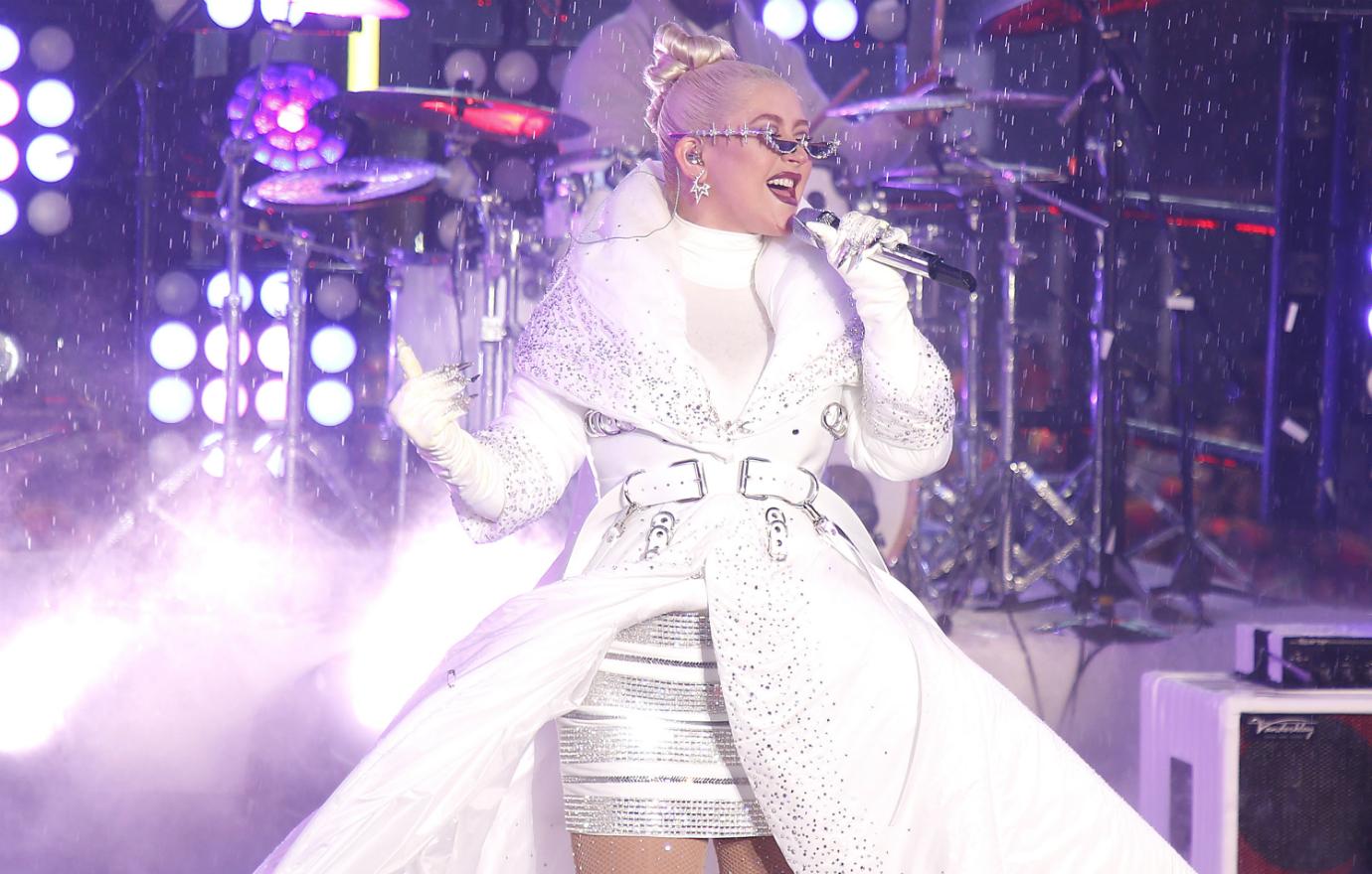 Christina Aguilera performed during the Times Square New Year's Eve 2019 Celebration on December 31, 2018 in New York City.