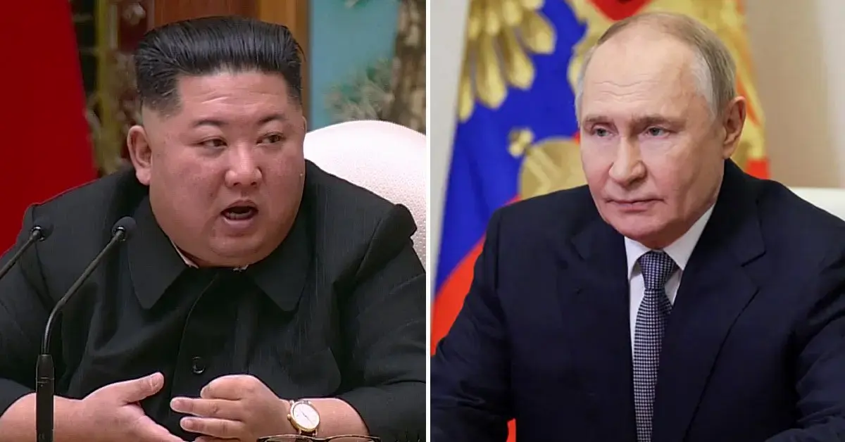 Photo of Vladimir Putin, Kim Jong-un