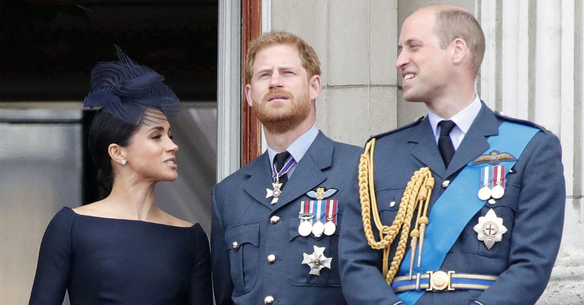 Photo of Meghan Markle, Prince Harry and William