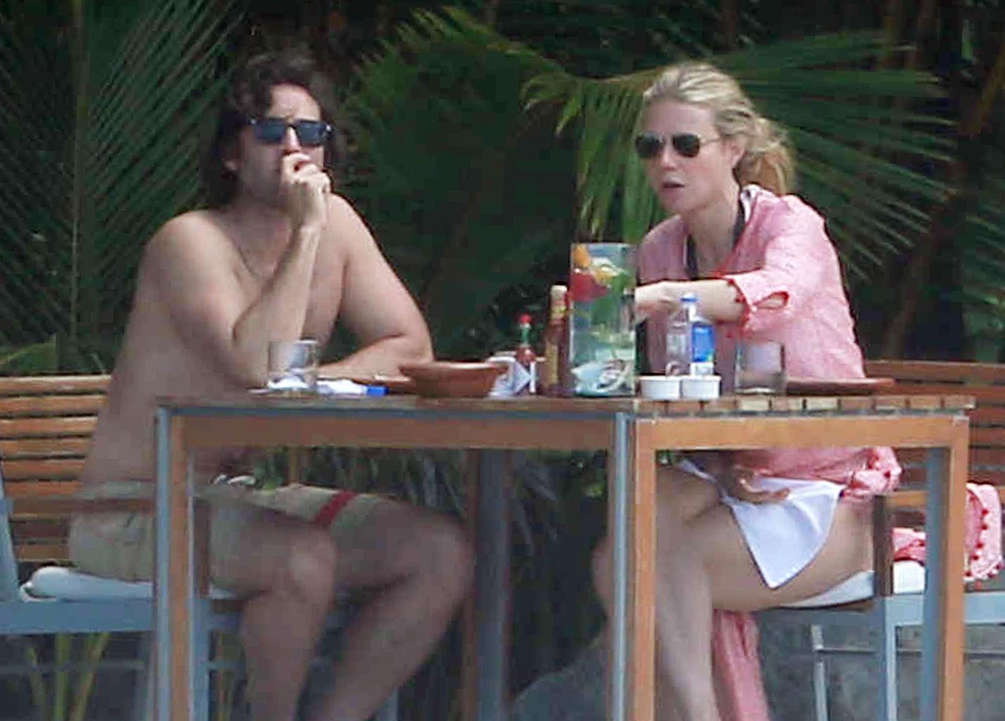 Gwyneth Paltrow Bikini Bradley Falchuk Nude Swimming Trunks