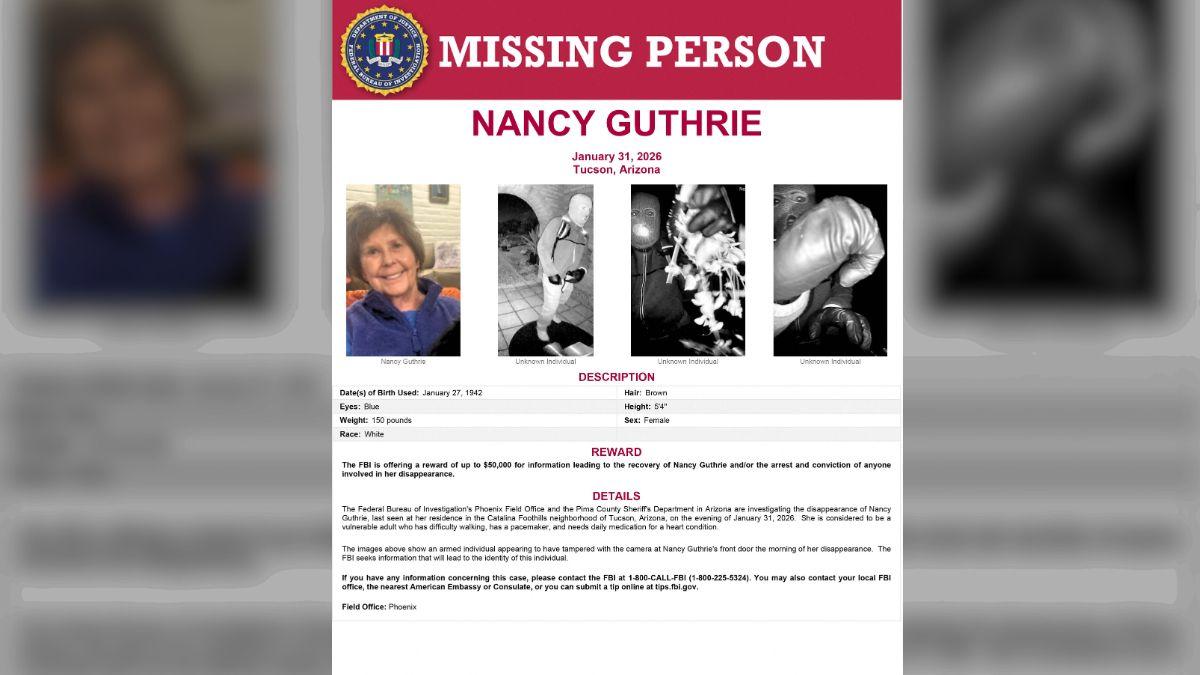 The FBI joined the search days after Nancy Guthrie was reported missing on Feb. 1.