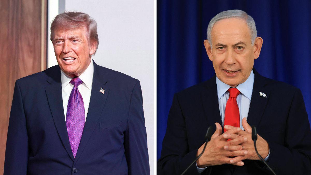 Photo of Donald Trump and Benjamin Netanyahu