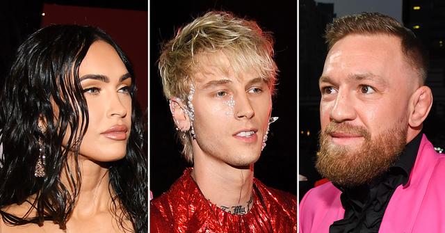 megan fox rushed safety mgk conor mcgregor vmas red carpet fight vanilla boy rapper
