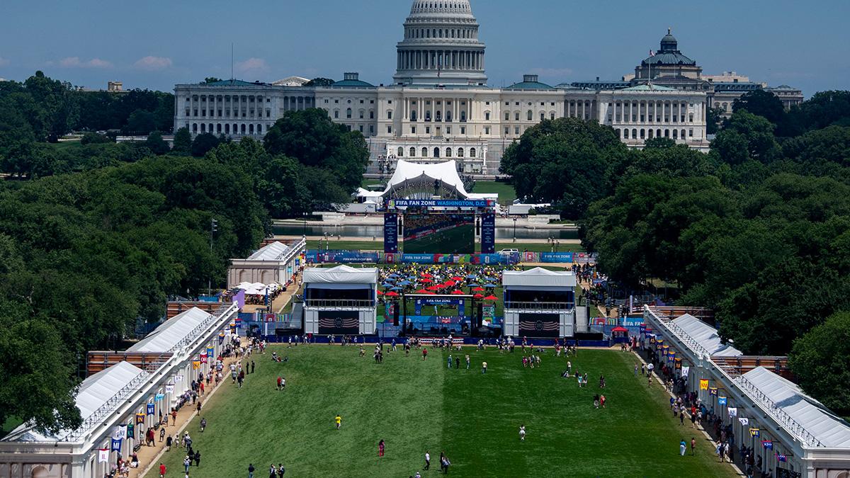 Trump has boasted about the large crowds attending the fair.