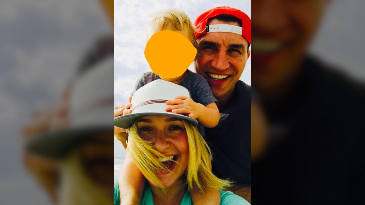 A photo of Wladimir Klitschko. Hayden Panettiere, and Kaya