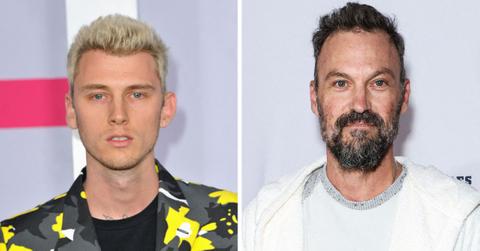 Split photo of Machine Gun Kelly, Brian Austin Green