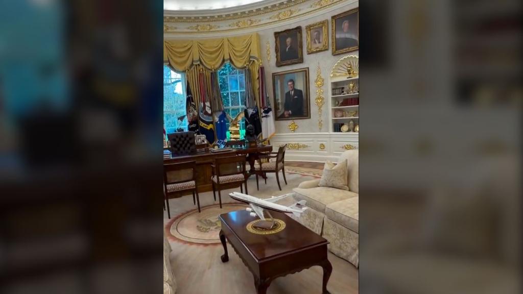 Donald Trump Adds Massive Gold Eagle To Oval Office