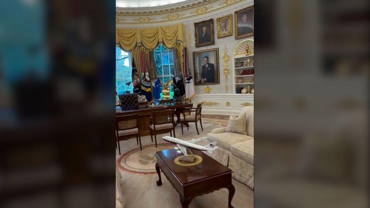 Donald Trump Adds Massive Gold Eagle To Oval Office