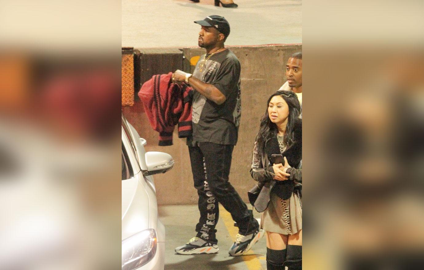 Kim Kardashain And Kanye West Watch Chris Rock Perform