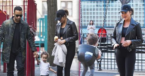 //chrissy teigne john legend nyc park daughter luna pp