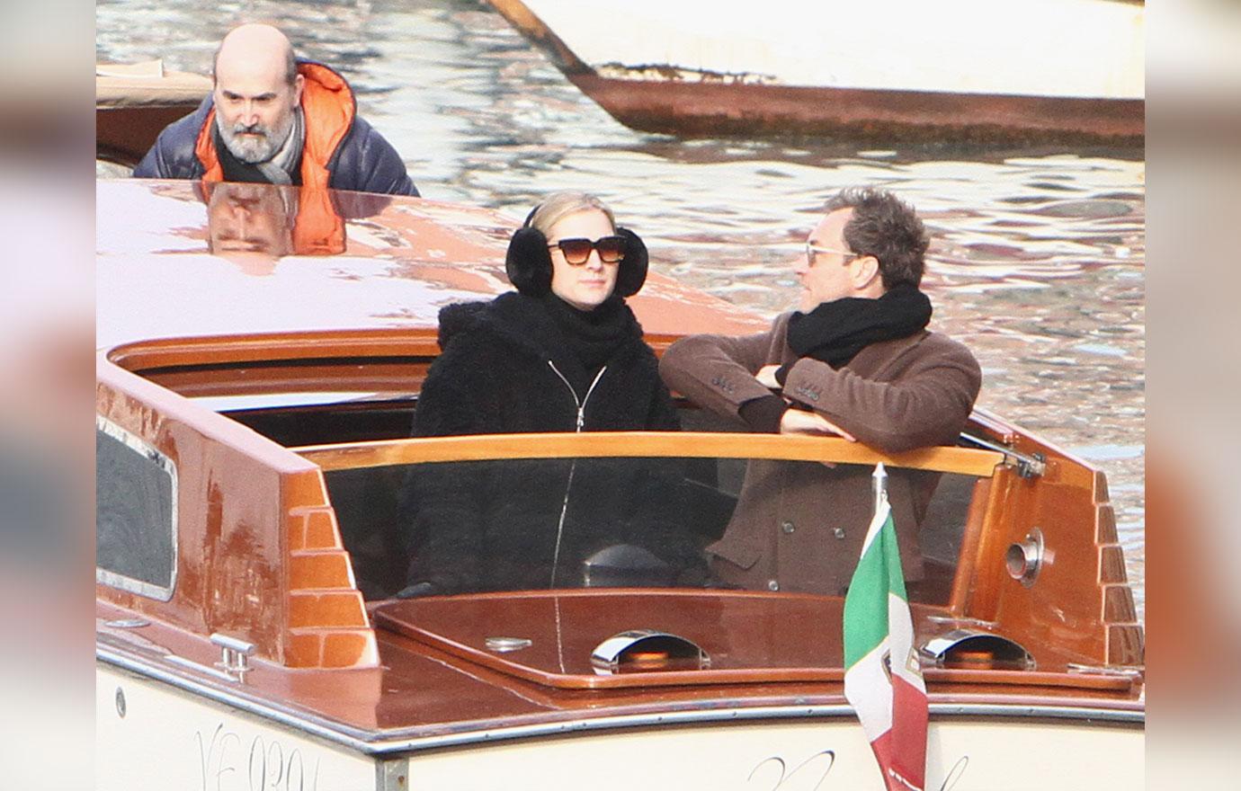 Jude Law And Phillipa Coan Take Venice Water Taxi Ride