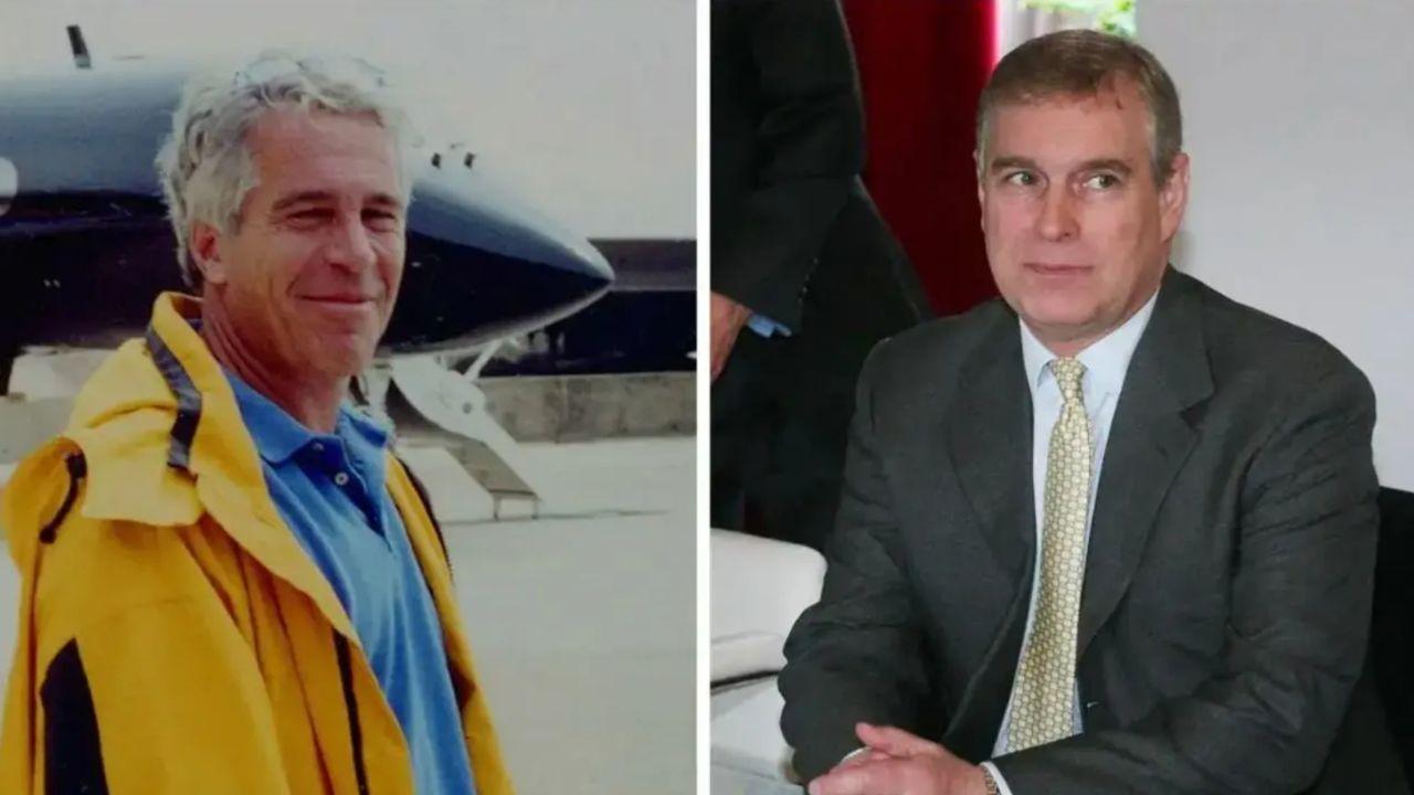 Photo of Jeffrey Epstein and Andrew Mountbatten Windsor