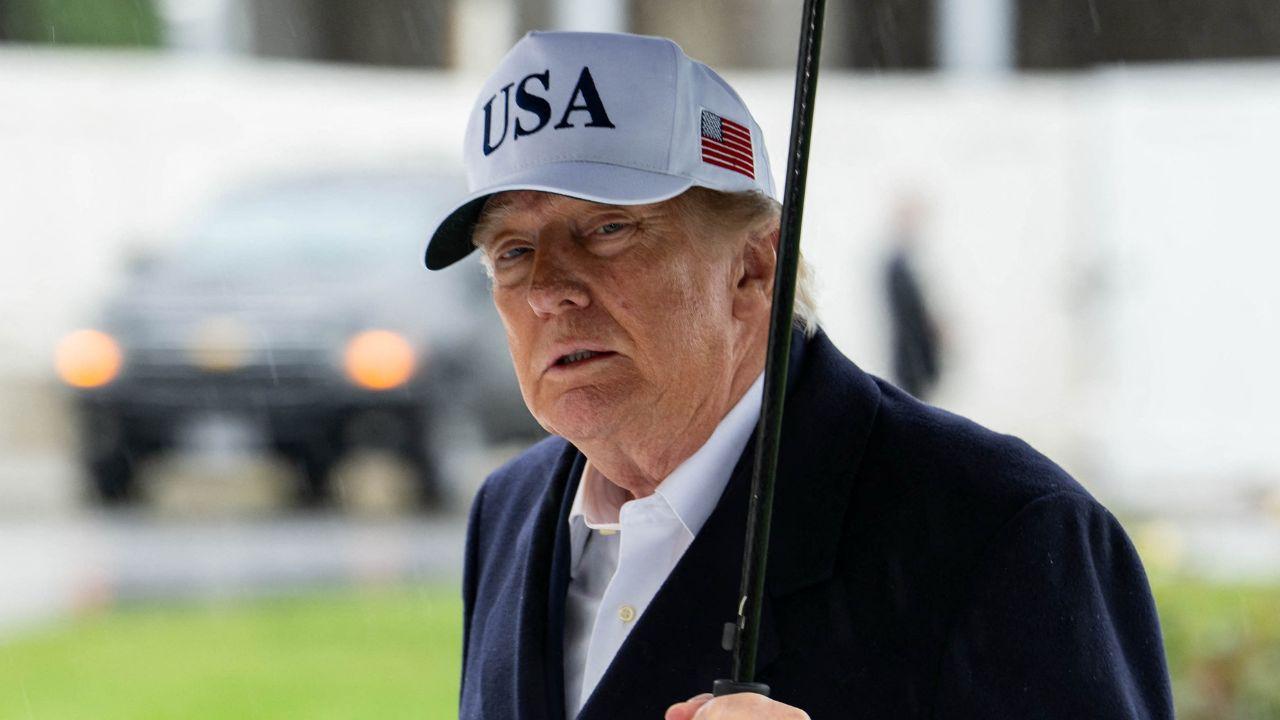 image of Donald Trump barred CNN, MS NOW and Politico from White House access on September 18.