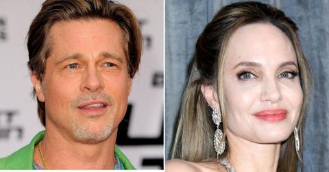 Split photo of Brad Pitt, Angelina Jolie