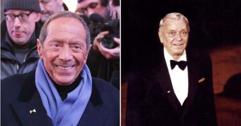 Composite photo of Paul Anka and Frank Sinatra