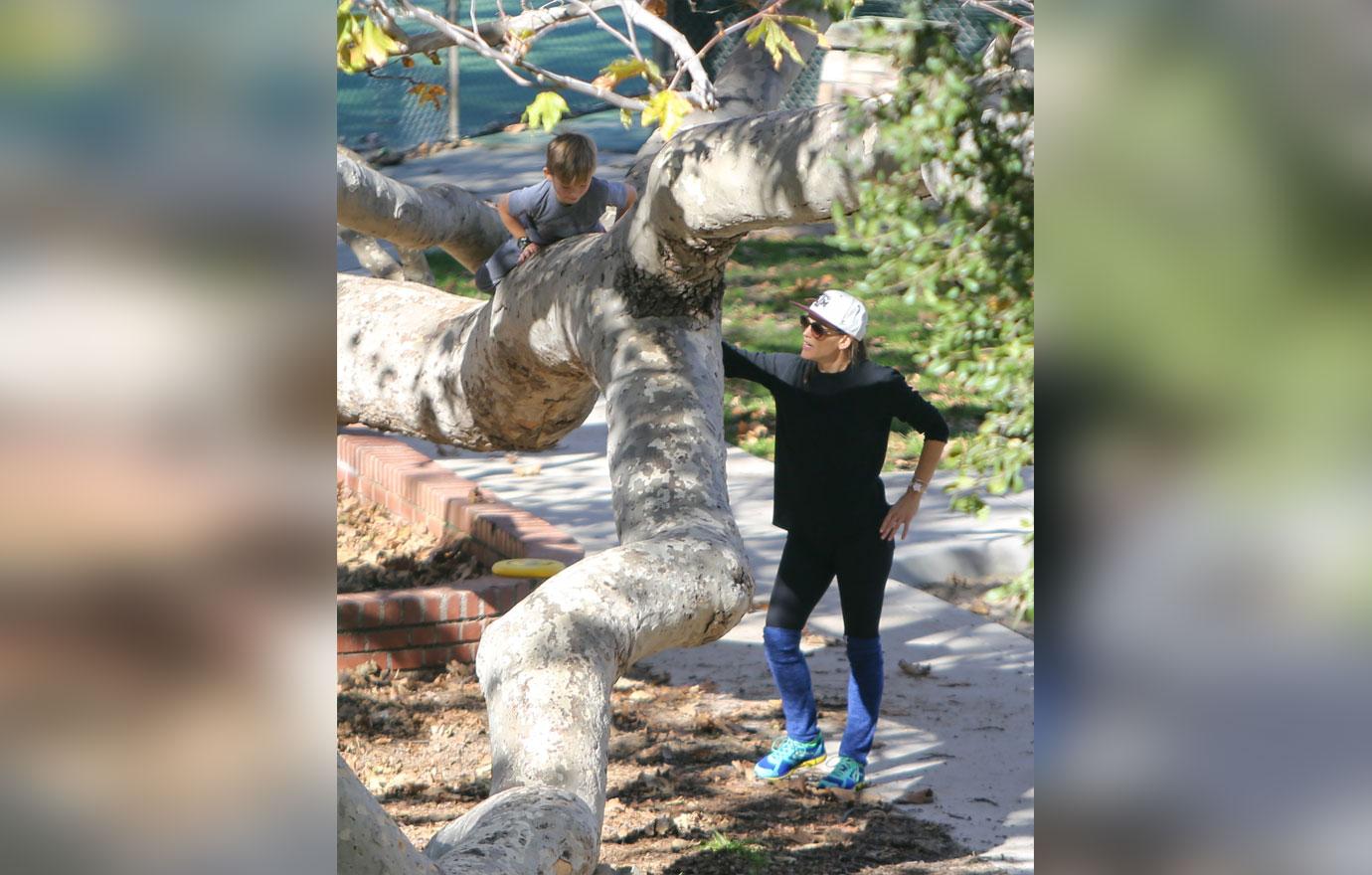 Jennifer Garner Goes To The Park With Samuel