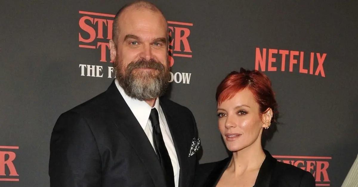 photo of david harbour and lily allen