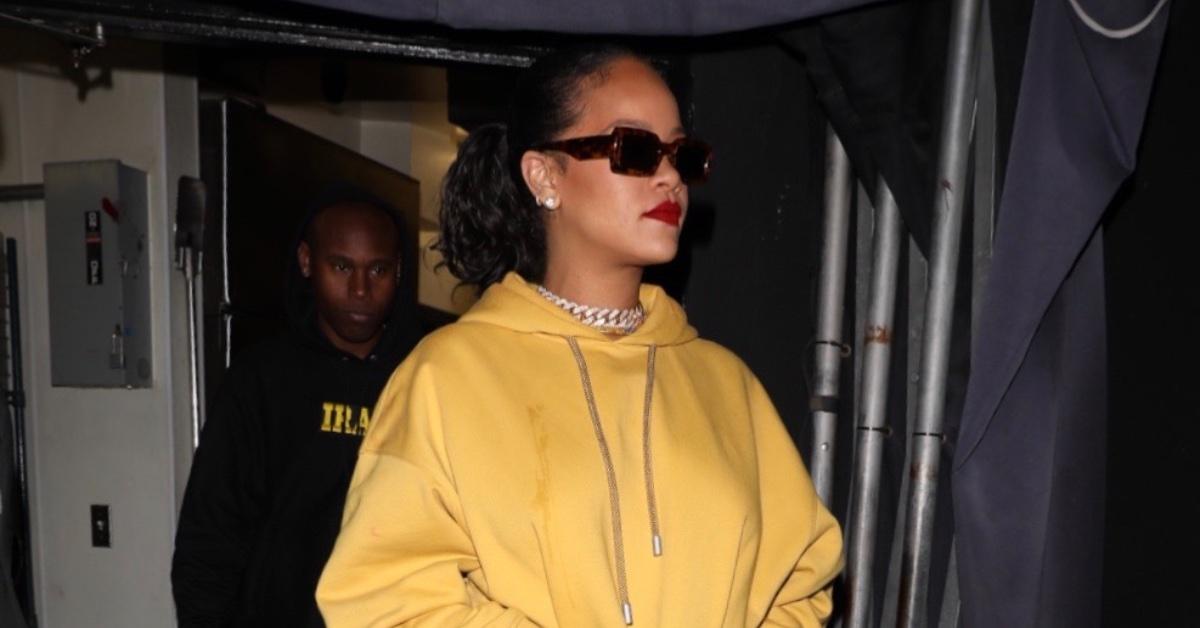 rihanna spotted music studio after welcoming baby