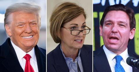 donald trump meltdown iowa kim reynolds endorse ron desantis president