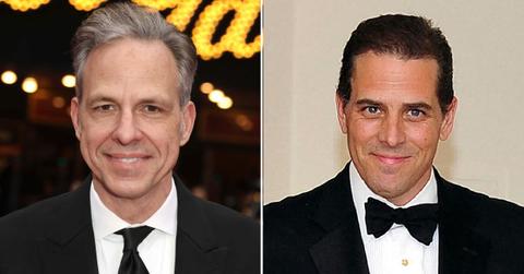 A photo of Jake Tapper alongside a photo of Hunter Biden
