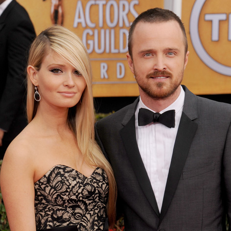 //aaron paul lauren parsekian square getty