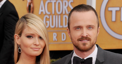 //aaron paul lauren parsekian square getty
