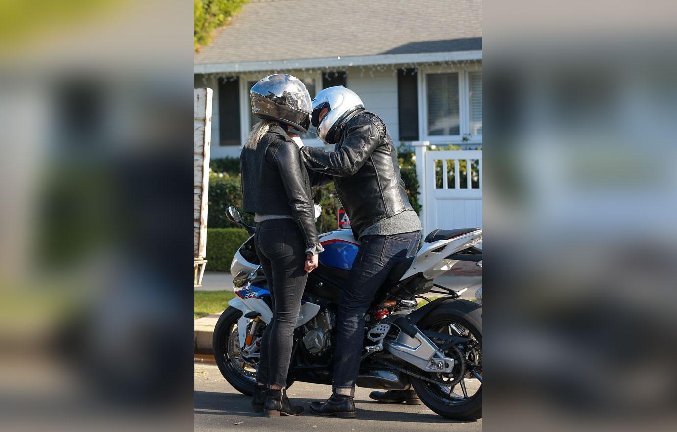 Ben Affleck Rides Motorbike No Hands