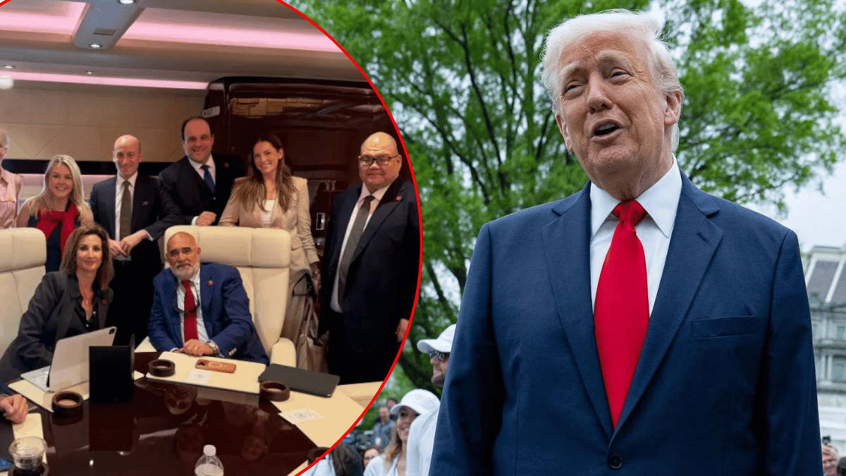 Photo of Donald Trump staff on Air Force One