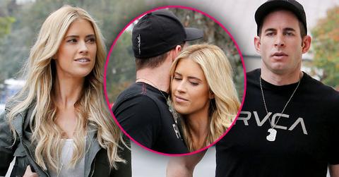 christina el moussa tarek el moussa split hug together reunite flip or flop