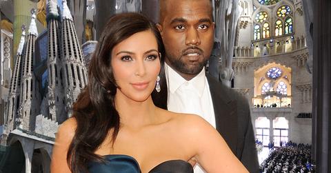 //kim kardashian and kanye west la sagrada familia