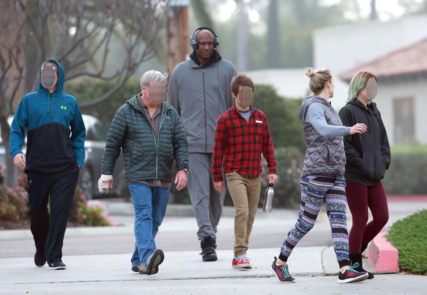 Lamar Odom Rehab Morning Stroll Tall