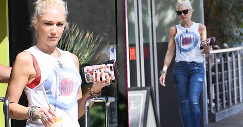 Gwen Stefani Rocks No Doubt T Shirt During Smoothie Run