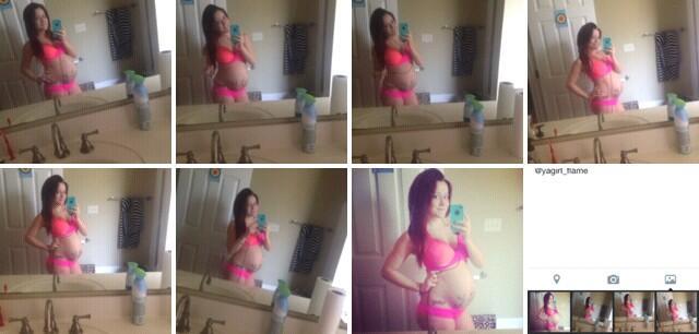 //jenelle evans bikini baby bump