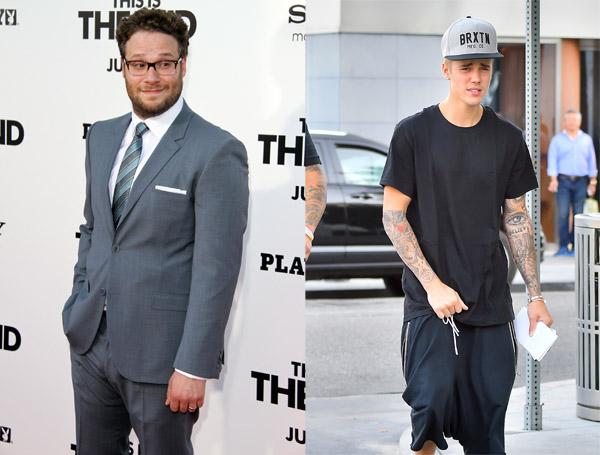 //seth rogan justin beiber celebrity fued